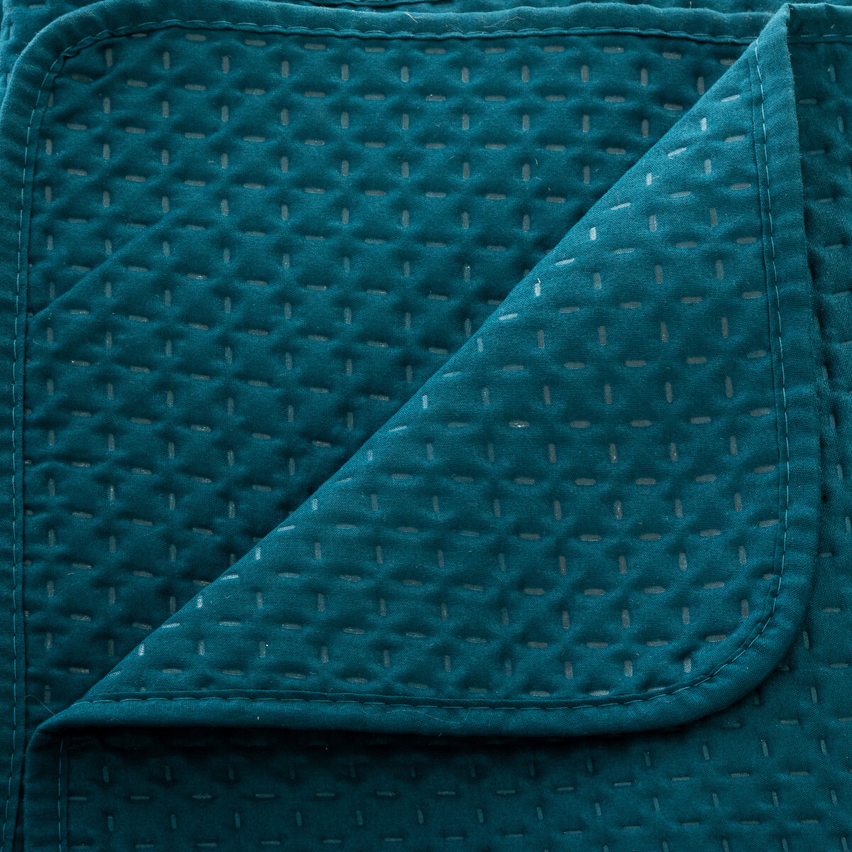 Colcha e 2 capas de almofada DOLCE VITA azul petróleo 240x260cm