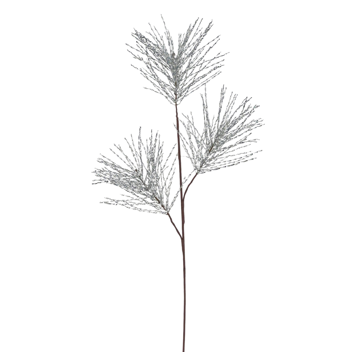 Haste folhas prateadas 68cm