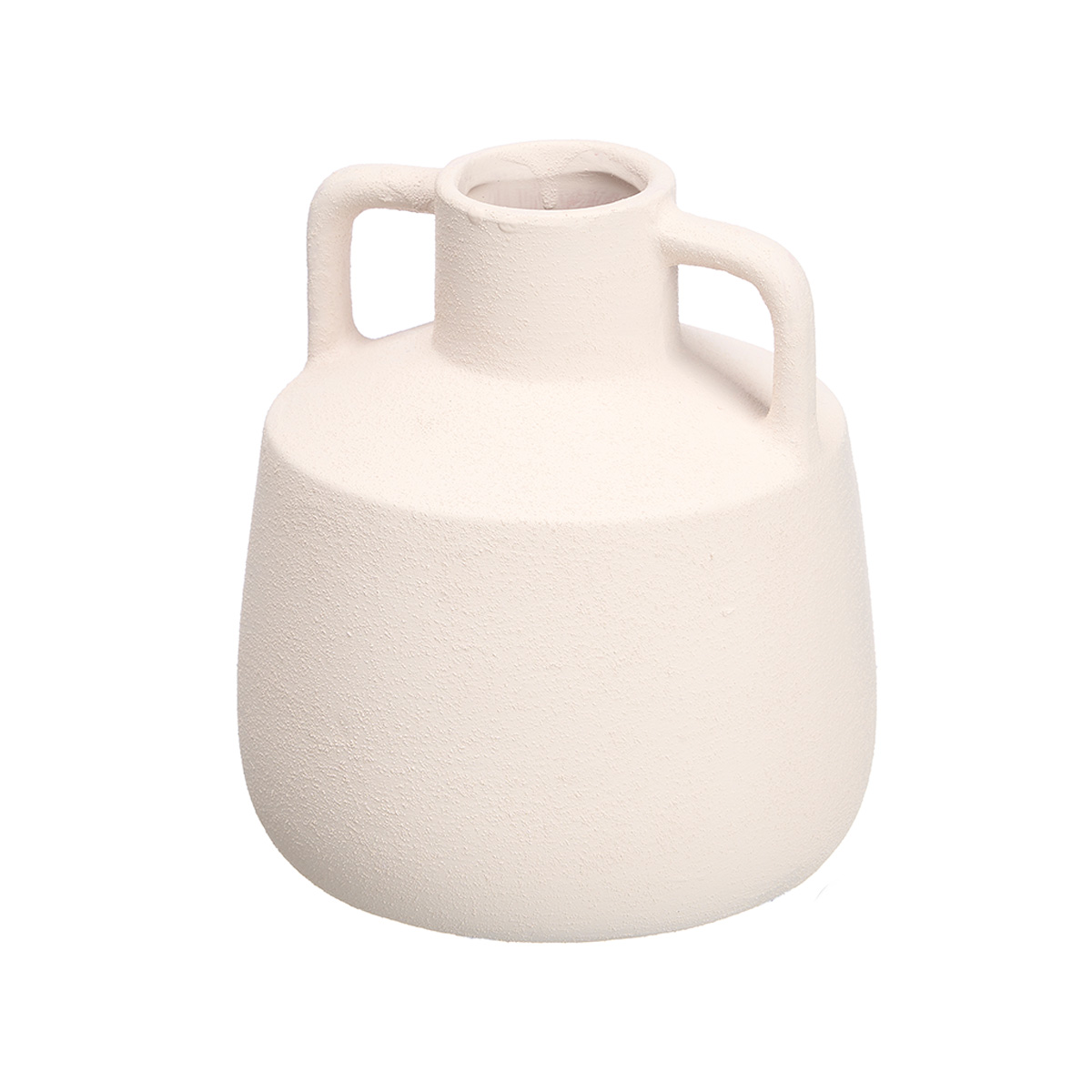 Jarra branca em cer&acirc;mica 17cm