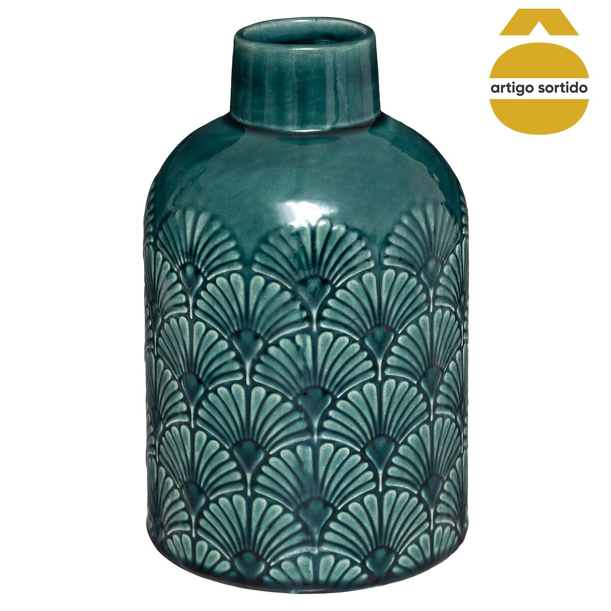 Jarra decorativa folhas FEEL 21,7cm