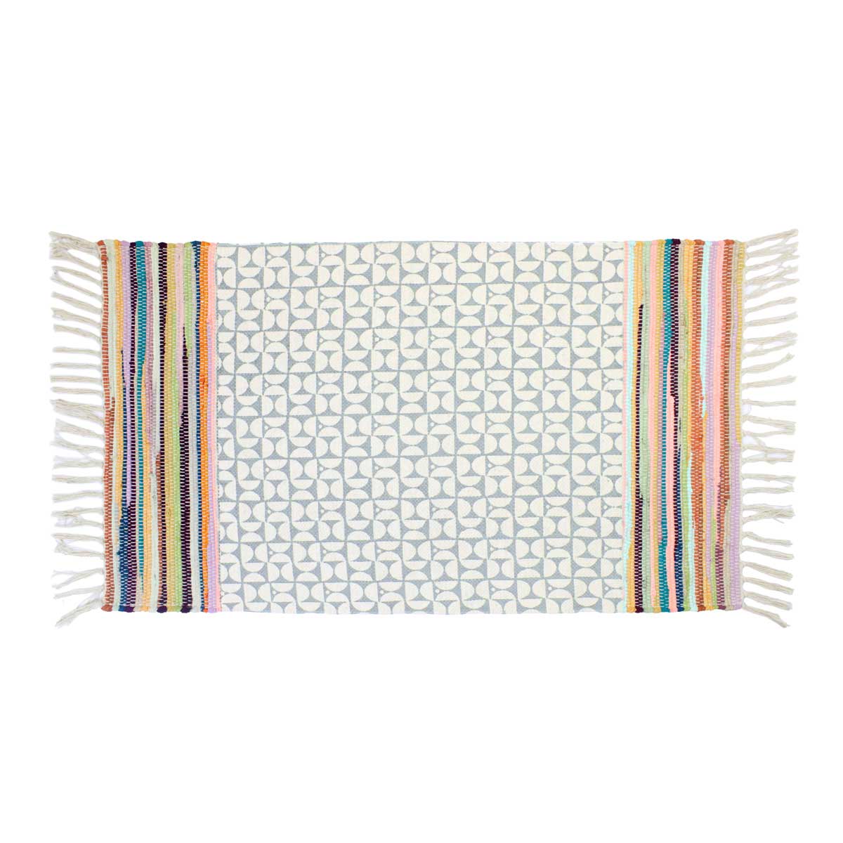 Tapete CRETA cinza com franjas 120x160cm