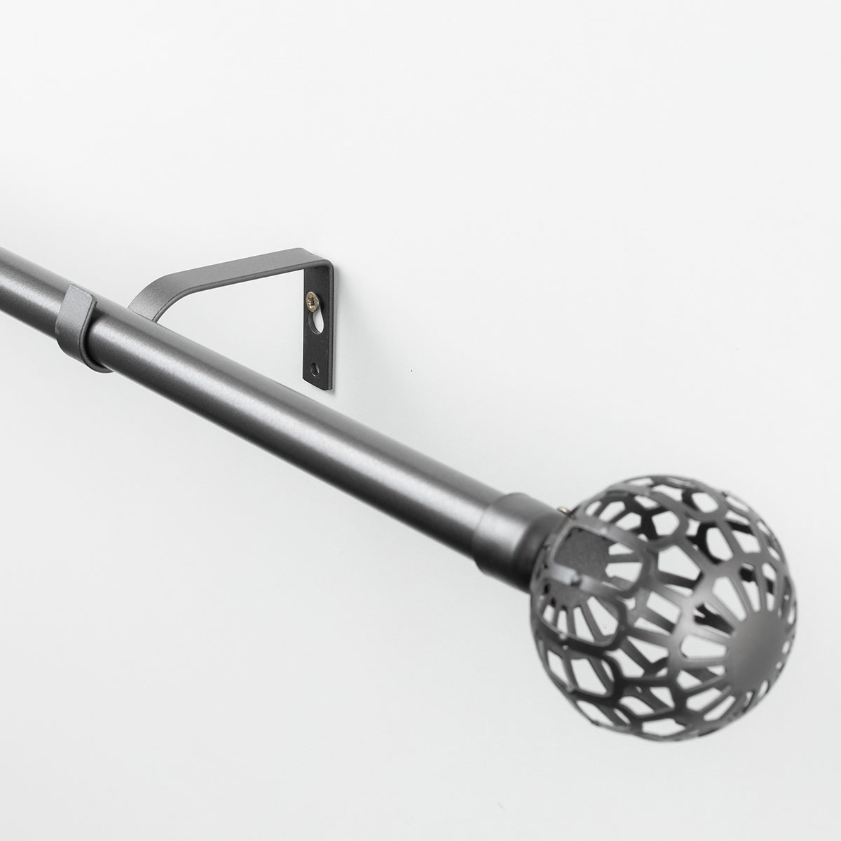 Kit varão extensível FACETTE cinza 120-210cm