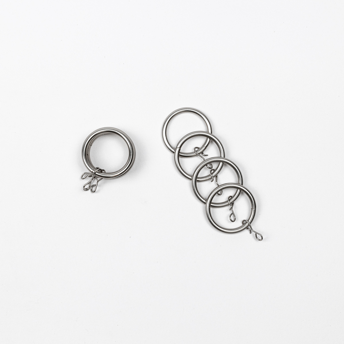 Conjunto de 8 argolas prateado d20cm