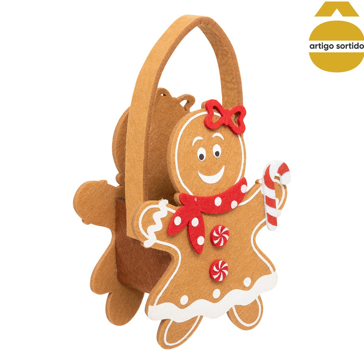 Saco de oferta bolacha de gengibre 14x8cm