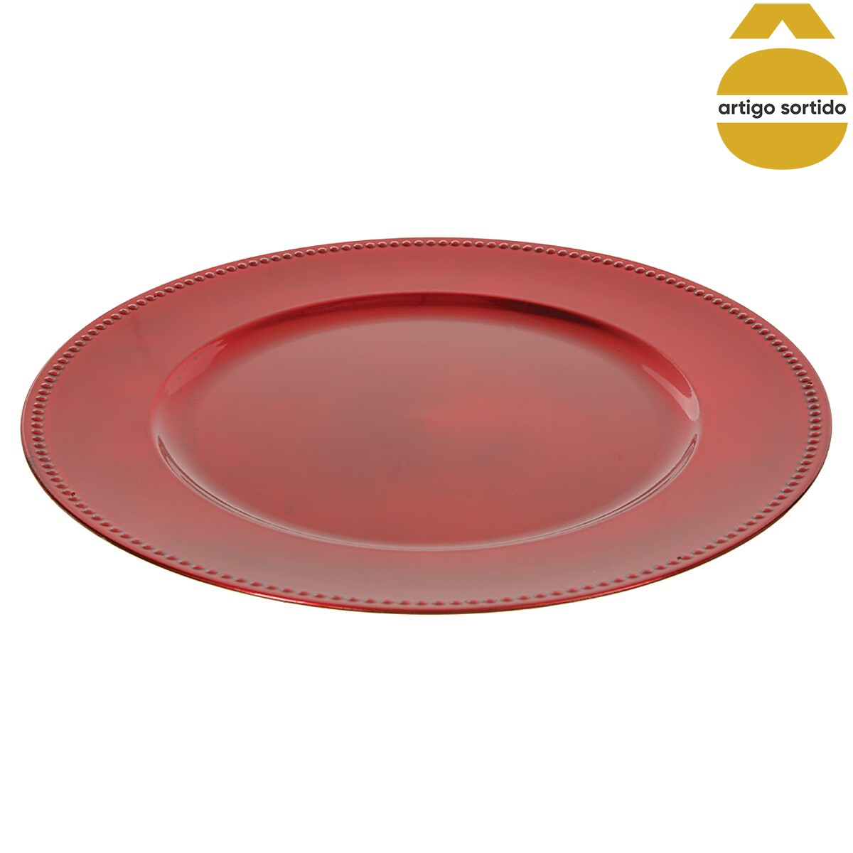 Prato marcador vermelho 33cm