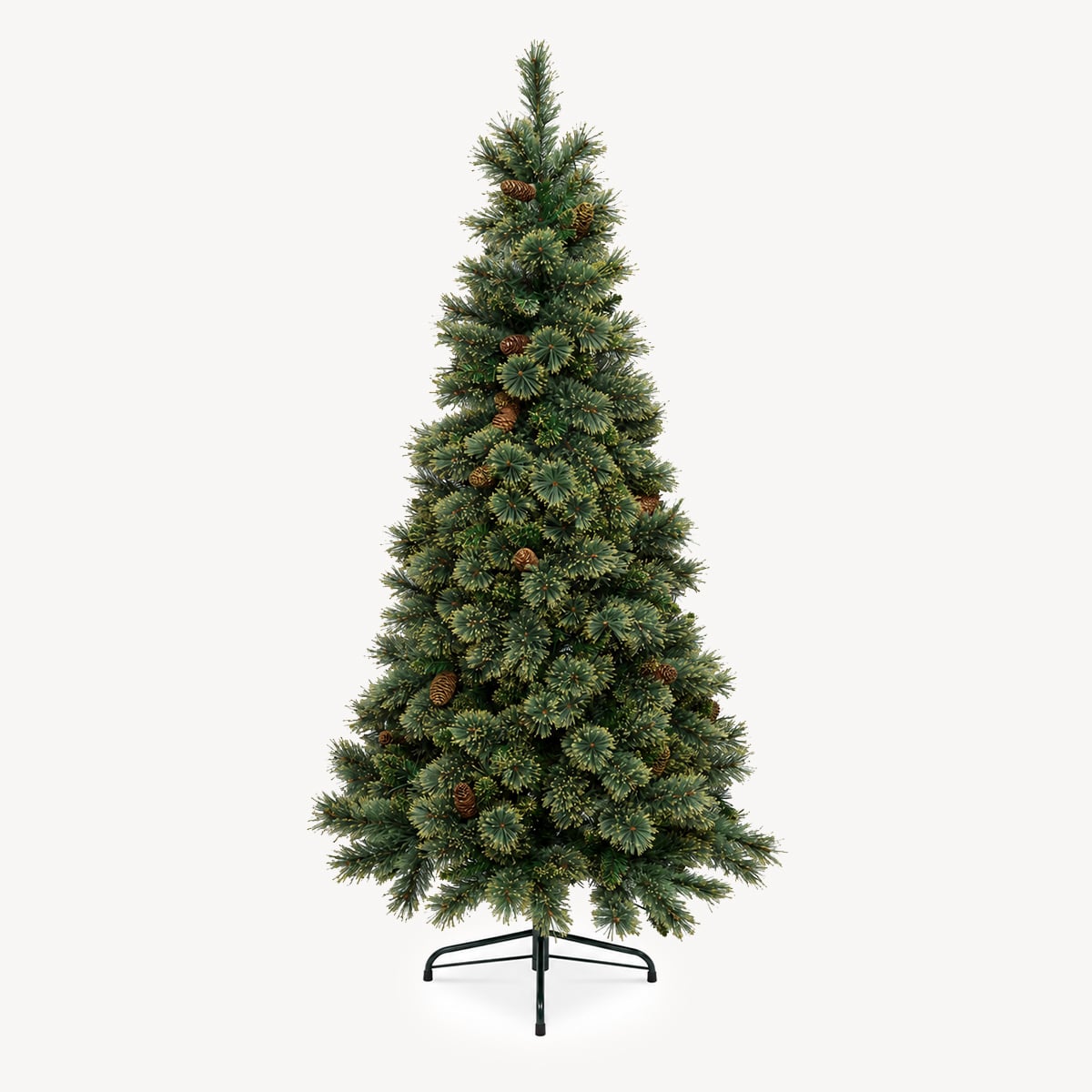 &Aacute;rvore de natal GLINTWOOD verde com pinhas 180cm