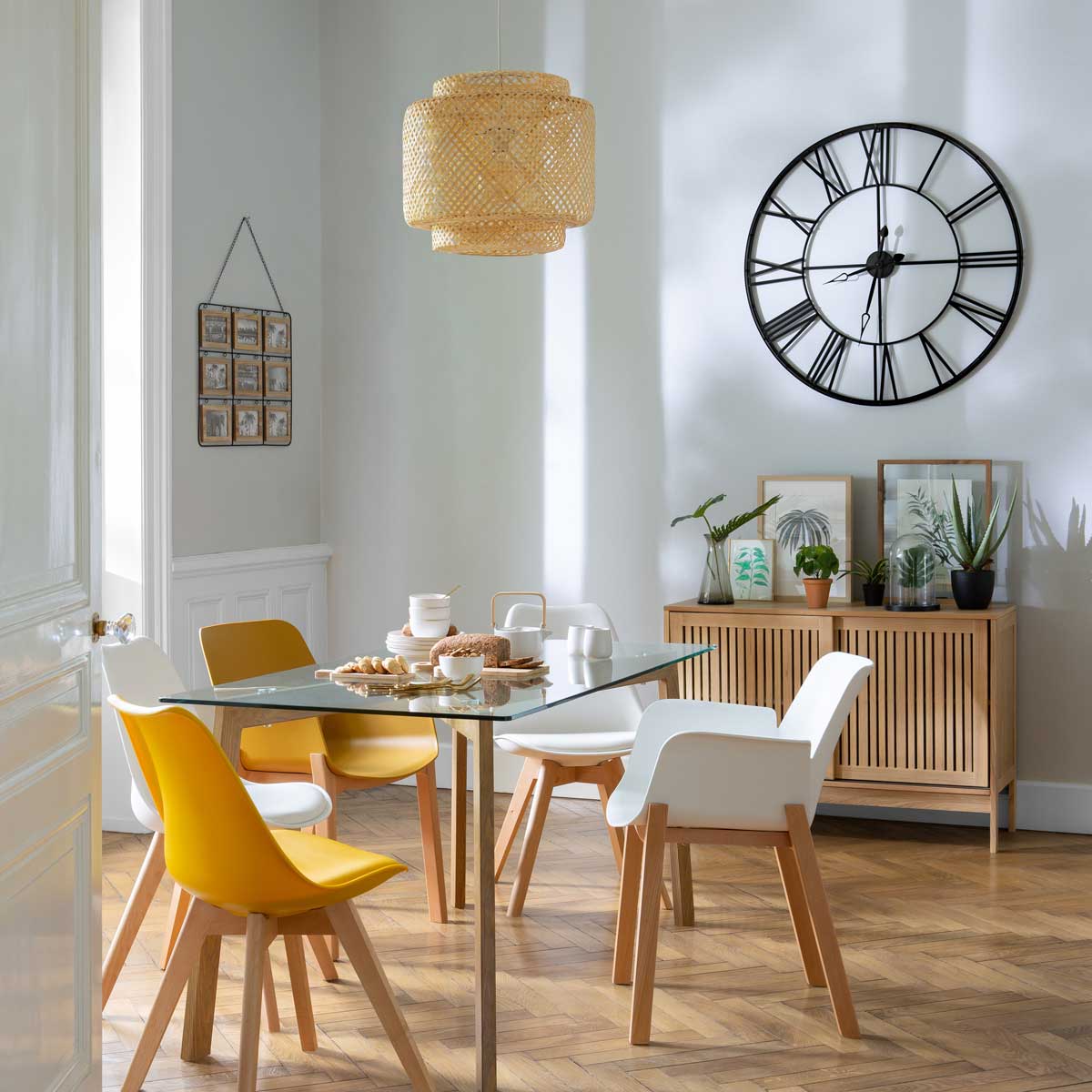 Candeeiro de teto LIBY em bambu natural