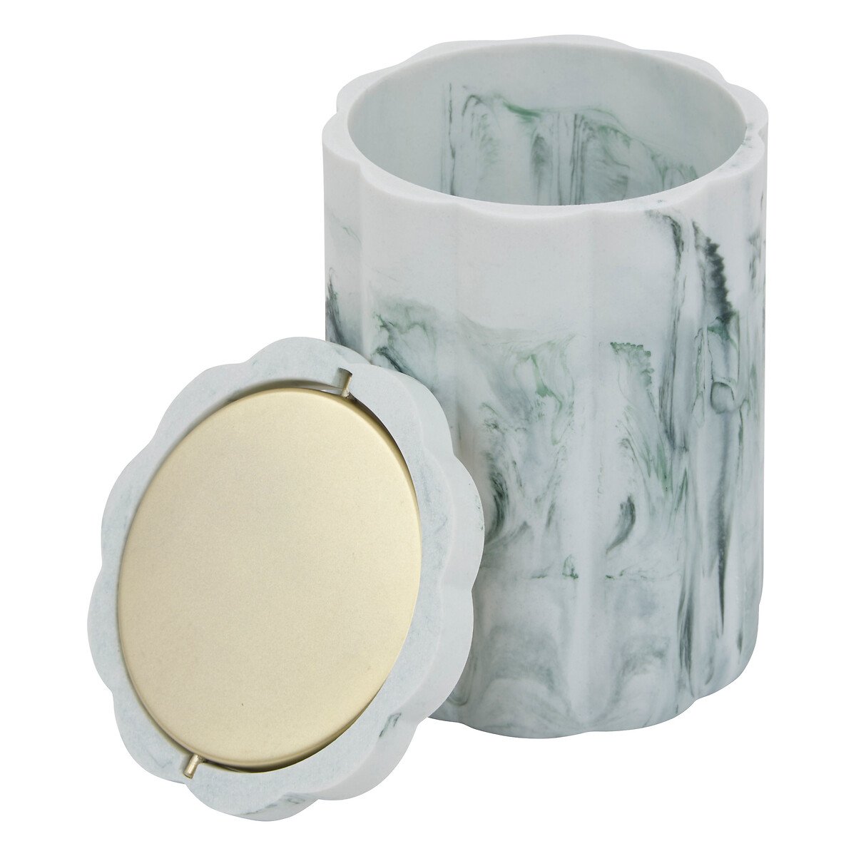 Balde do lixo wc MARBY branco em poliresina 1,5l