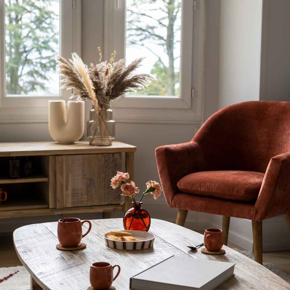 Jarra de vidro geom&eacute;trica MAY cinza