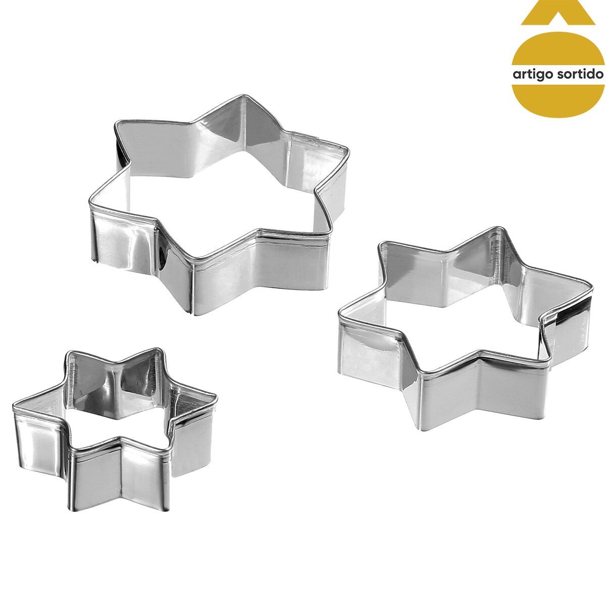 Conjunto de 3 formas para bolachas