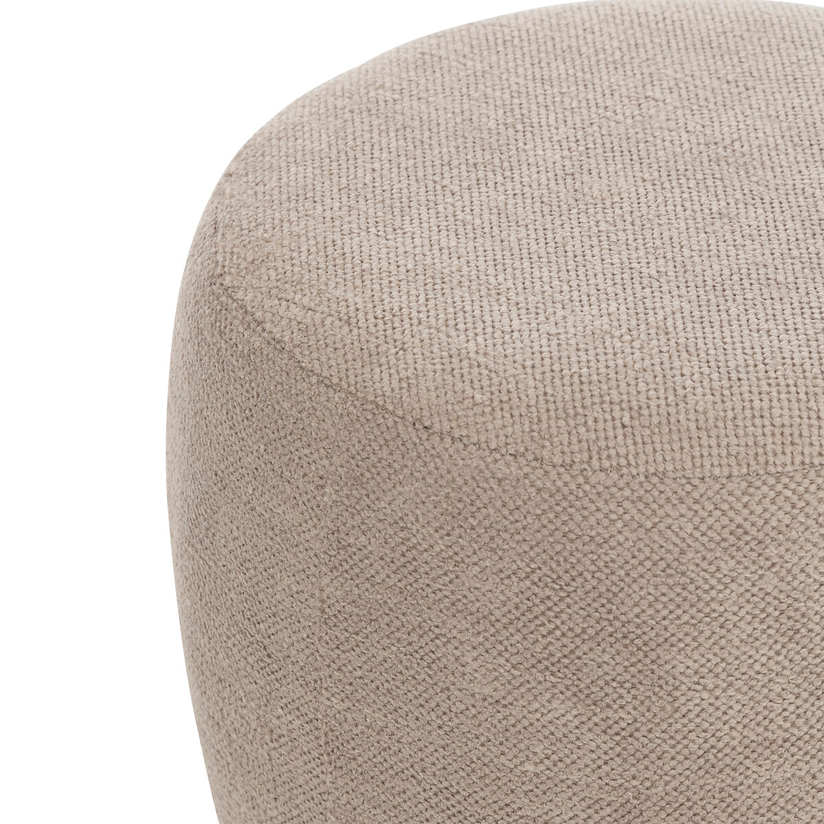 Pufe AMEA taupe em tecido D39x40cm