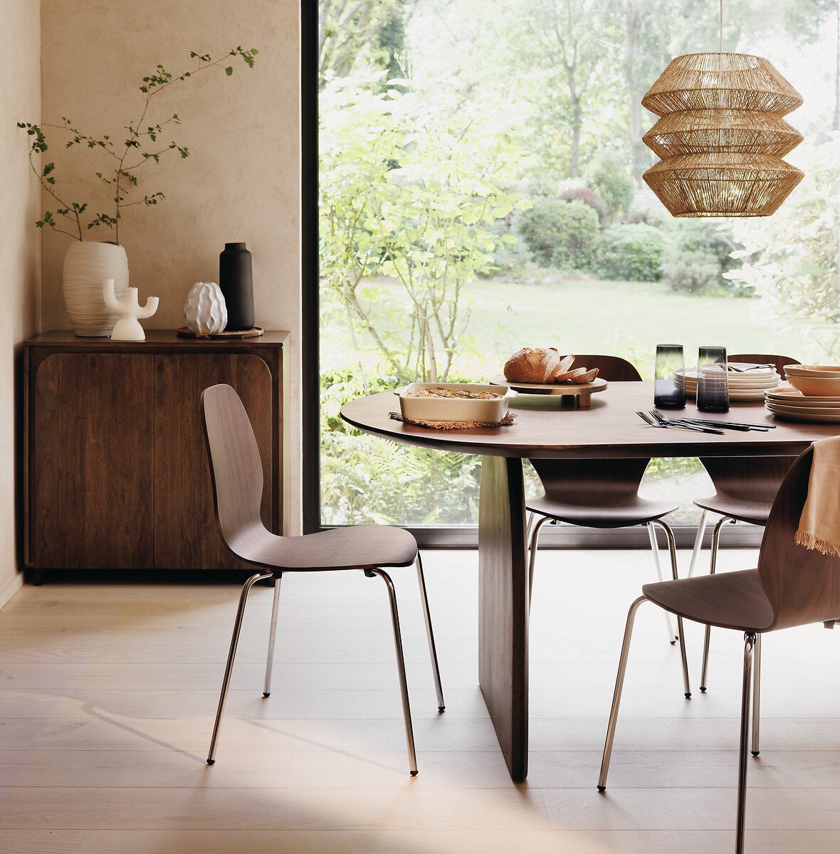 Aparador ISANA em madeira ac&aacute;cia