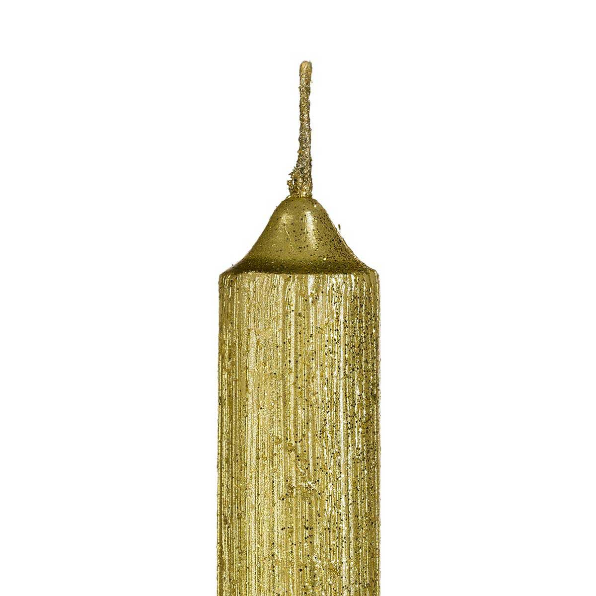 Conjunto de 4 velas natal&iacute;cias douradas