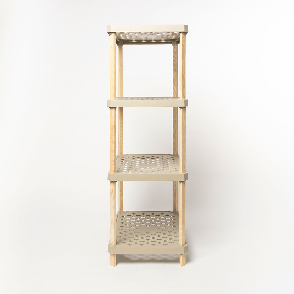 Estante retanguar com 4 n&iacute;veis bege