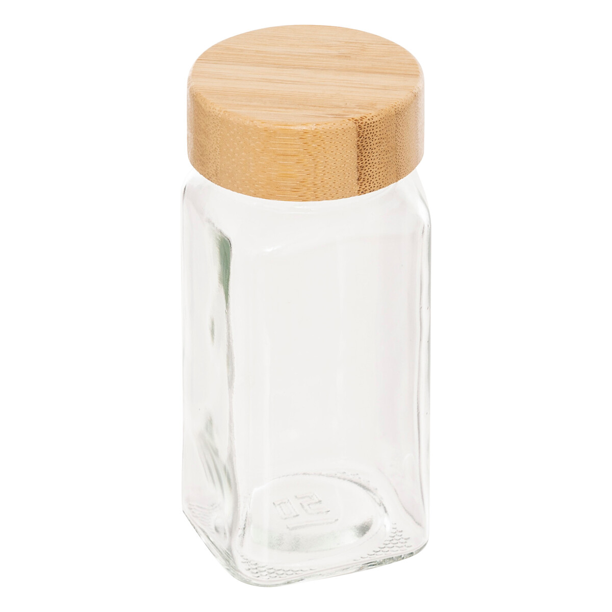 Conjunto de 6 frascos para especiarias com tampa de bambu