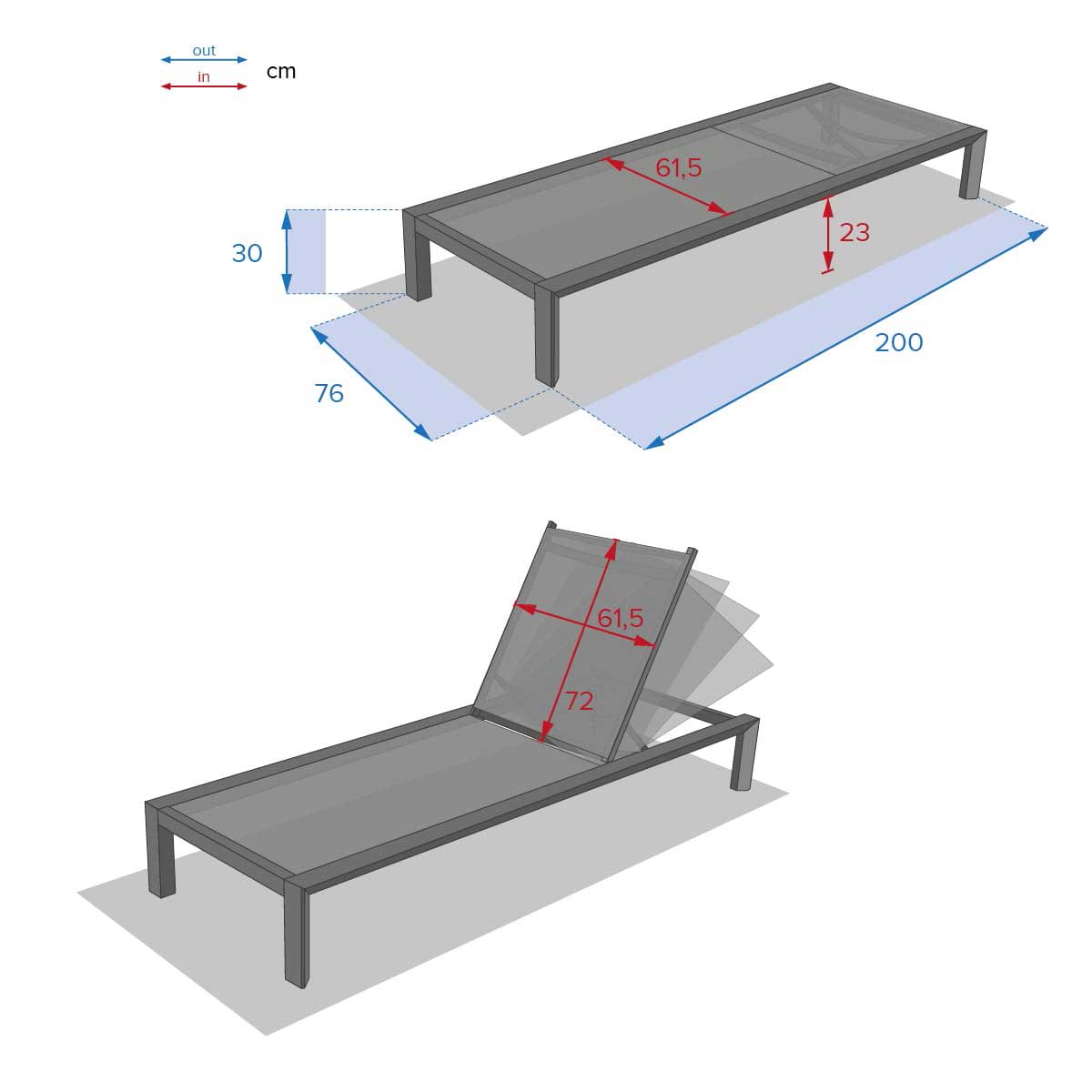 Espregui&ccedil;adeira &Eacute;VASION graphite e antracite