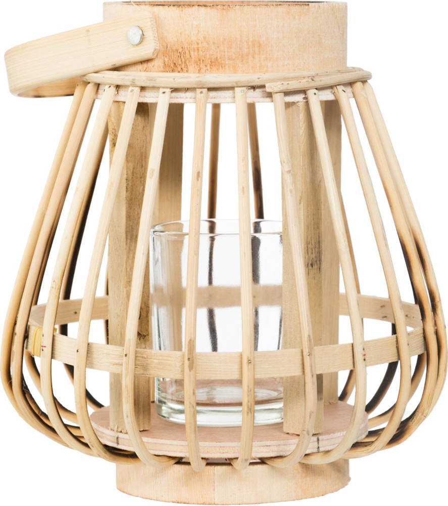 Lanterna decorativa em bambu cor natural