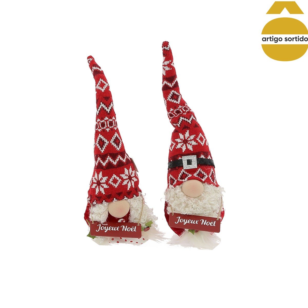 Figura De Gnomo Com Gorro SKI De 36cm