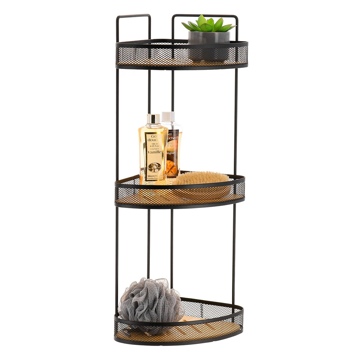 Suporte wc de canto preto