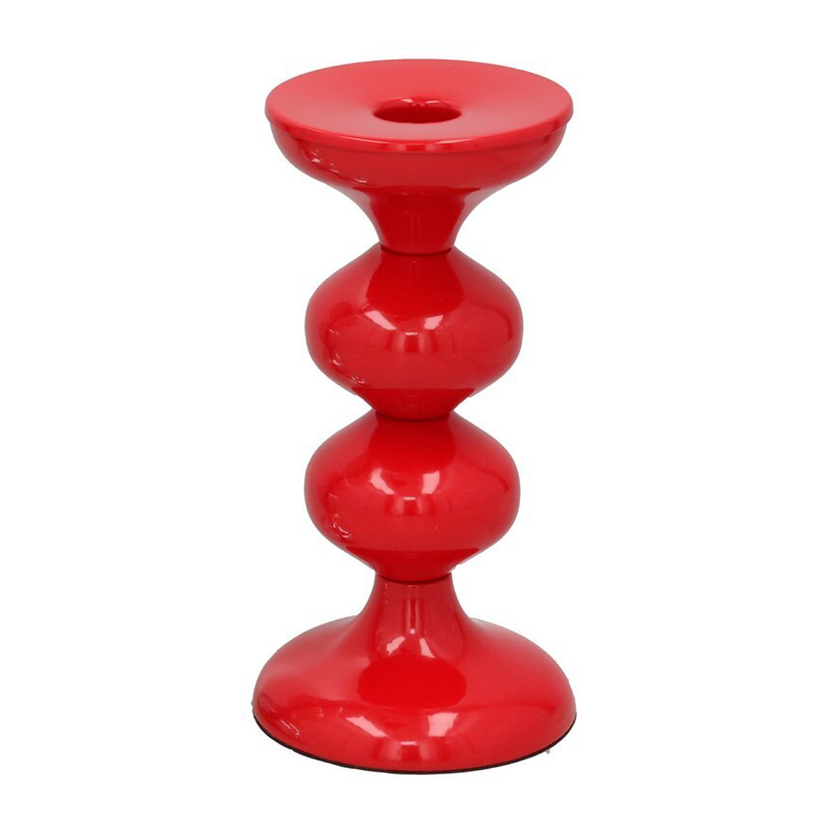 Casti&ccedil;al para 1 vela vermelho 17cm