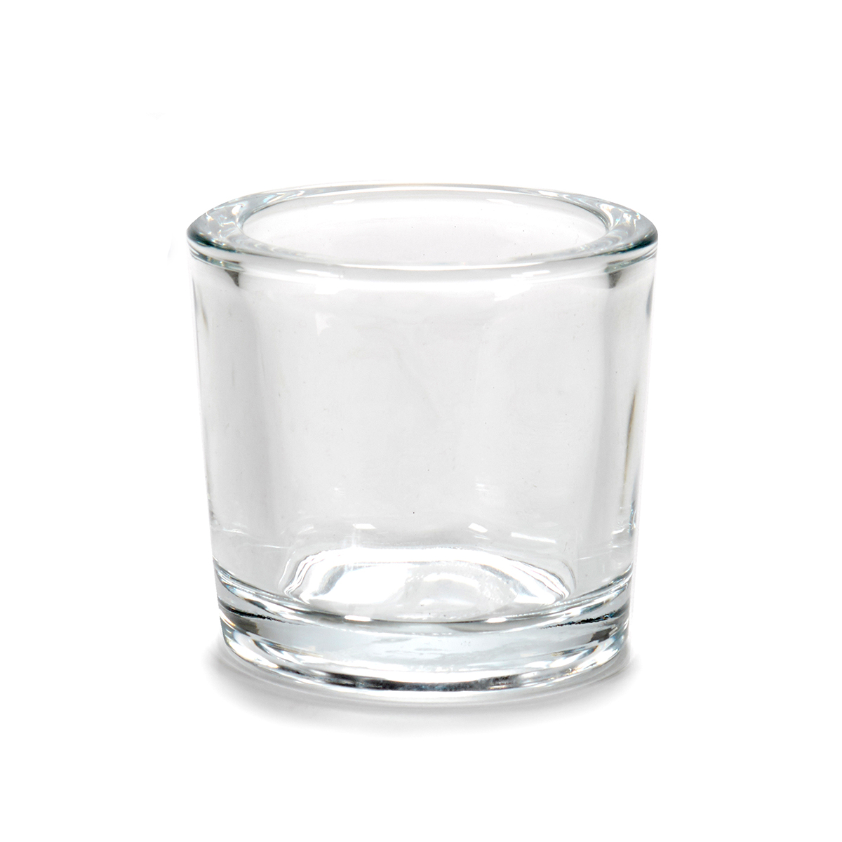 Casti&ccedil;al redondo transparente em vidro