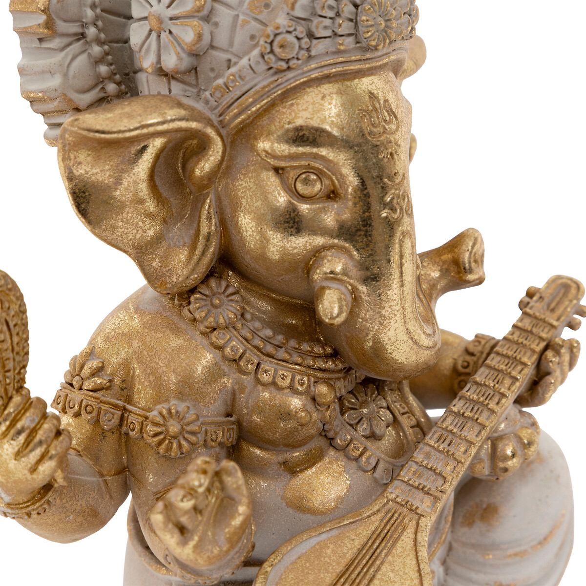 Estatueta decorativa GANESH SHANTI 13cm dourada