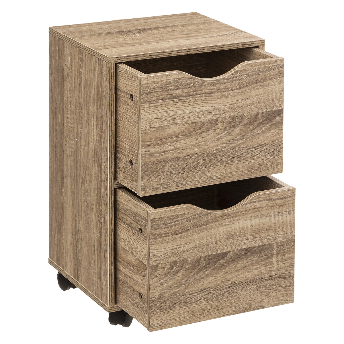 Móvel de arrumação em madeira com 2 gavetas