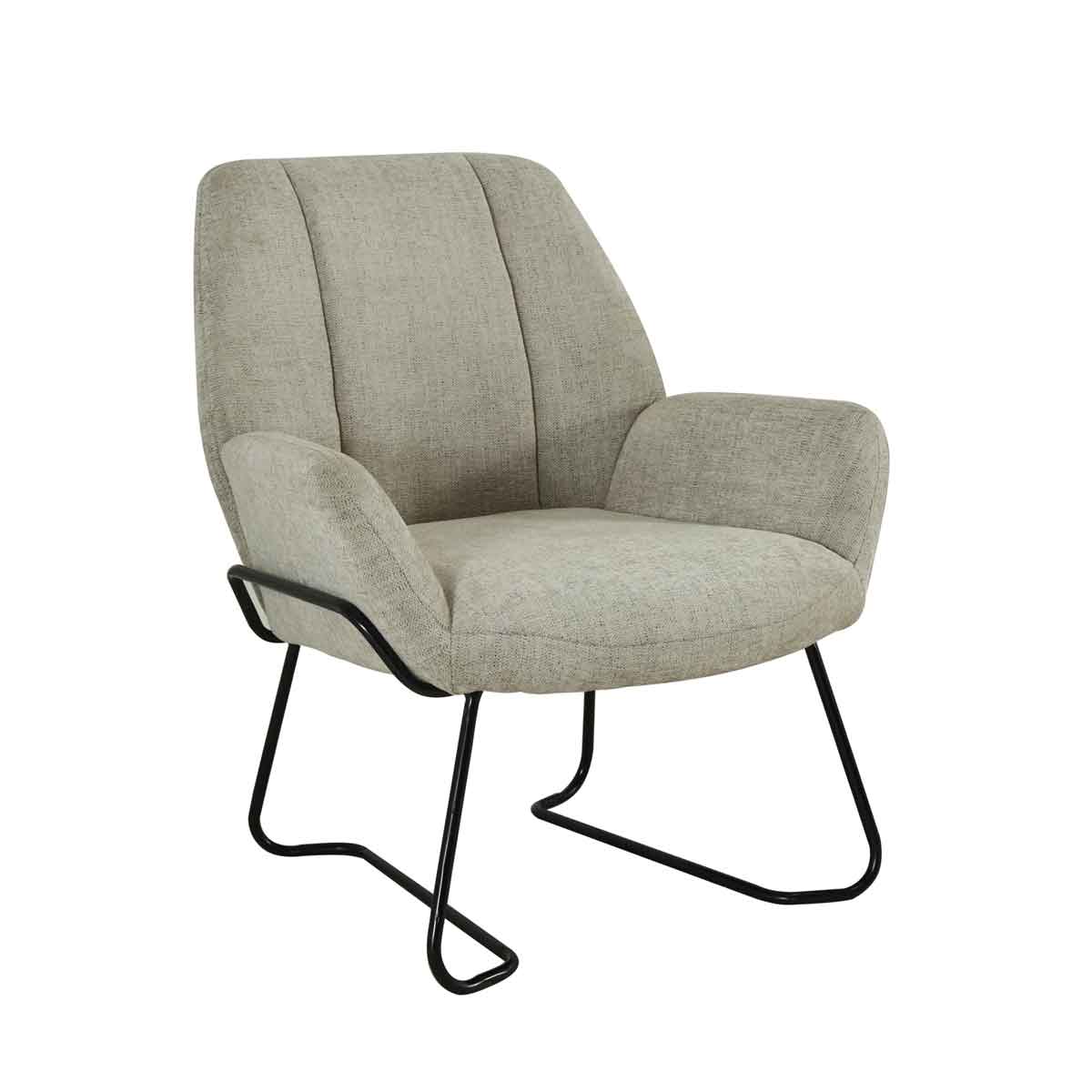 Poltrona MEDINA em tecido bege,  Poltrona MEDINA em tecido bege