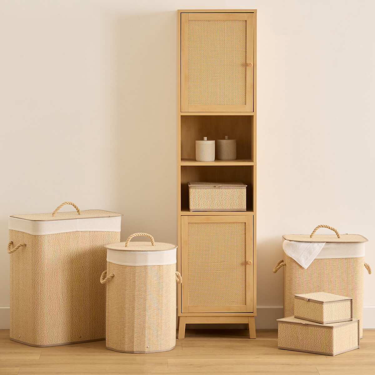 Cesto roupa wc STEMPY branco 60l