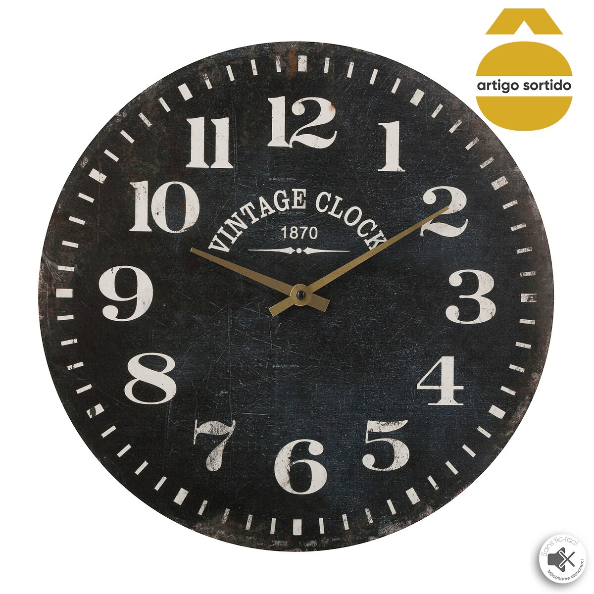 Rel&oacute;gio decorativo de parede 38cm