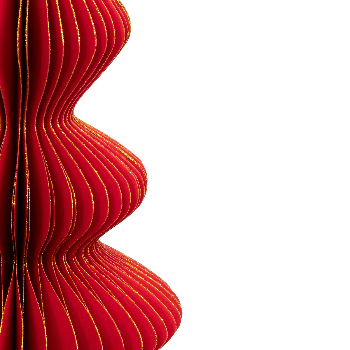 Árvore de natal origami vermelha 90cm