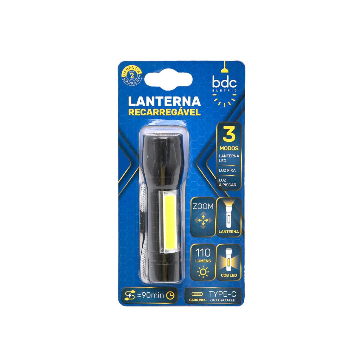 Lanterna BDC Recarreg&aacute;vel