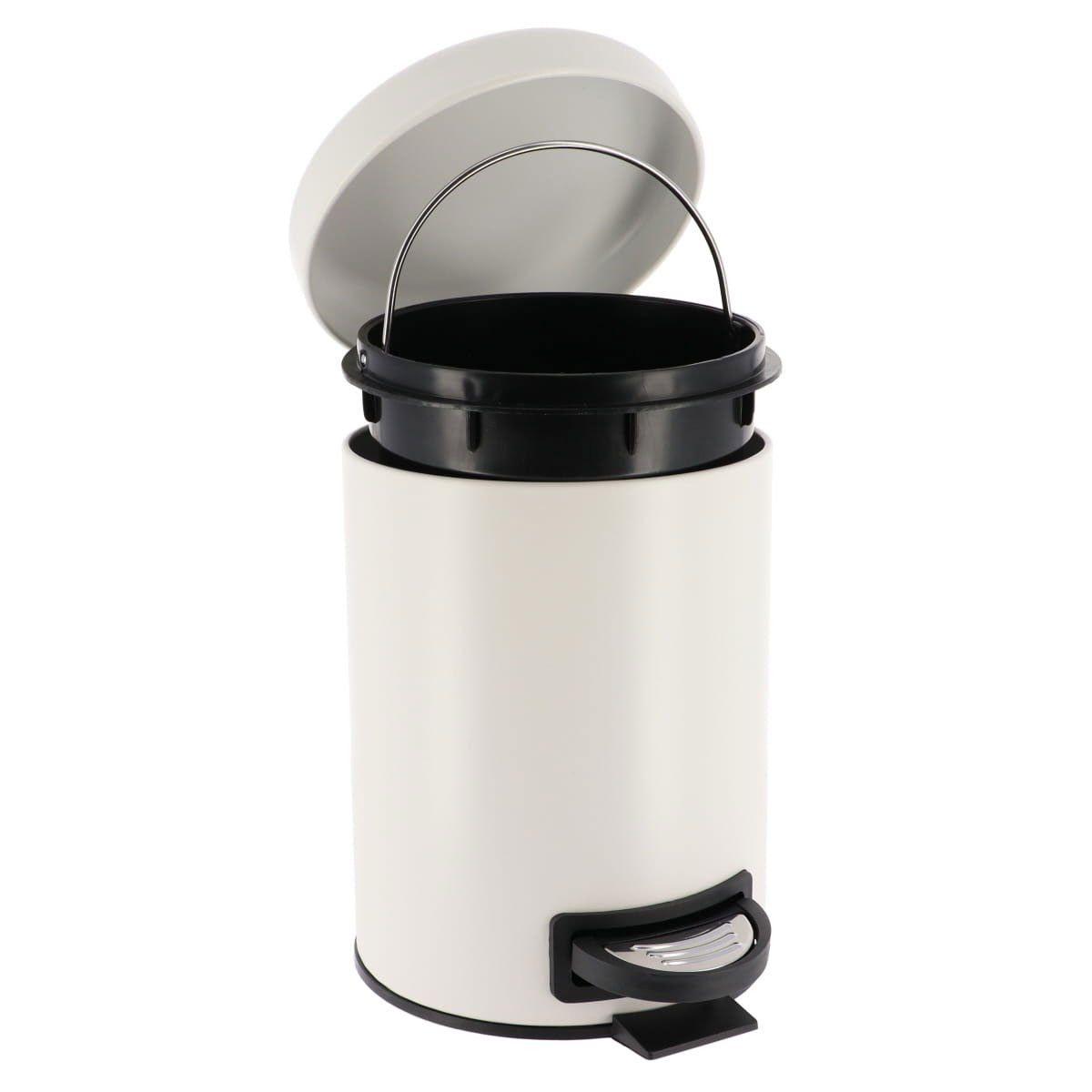 Balde wc branco mate SOFT close em metal 3l