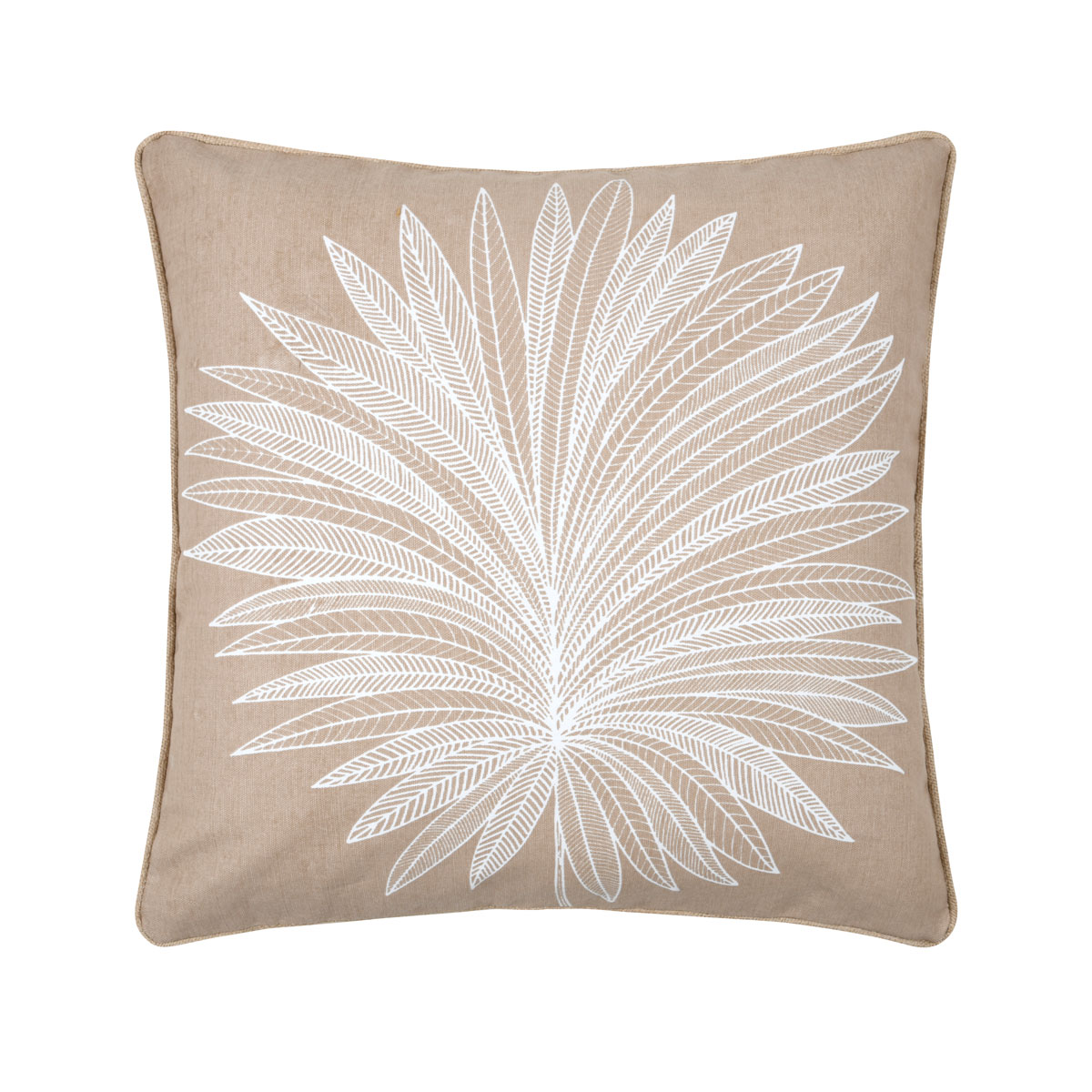 Almofada MEKONG taupe em algod&atilde;o 50x50cm