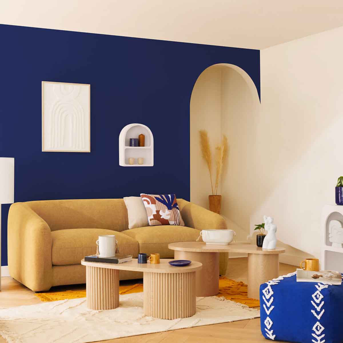 Conjunto de 2 mesas de centro SOLEYA bege