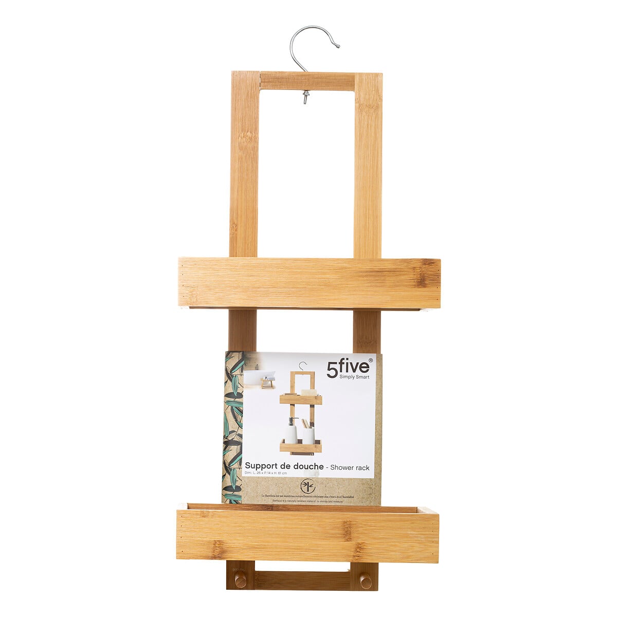 Suporte wc com 2 n&iacute;veis em bambu