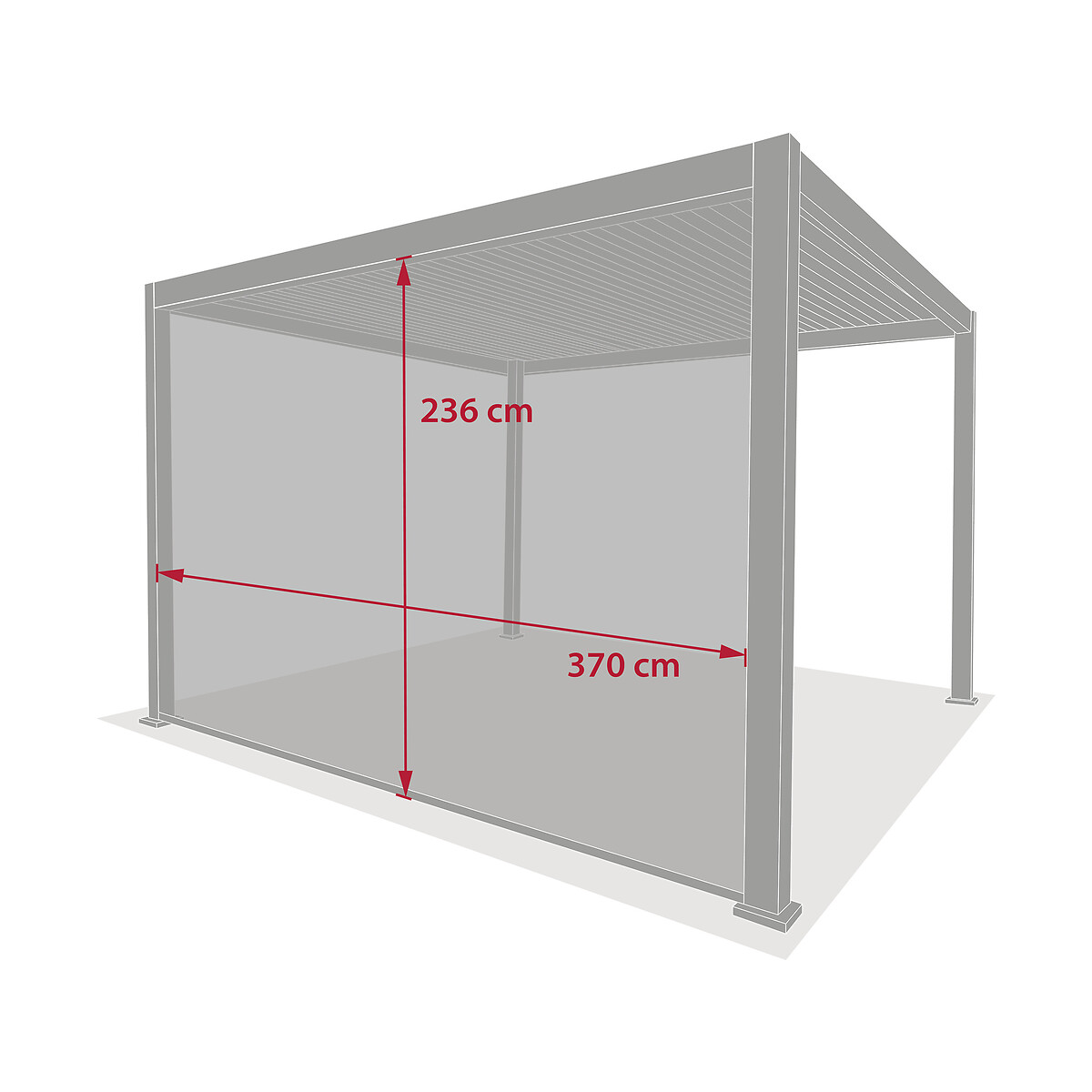 Estore para p&eacute;rgola &Eacute;VORA cinza escuro 4m