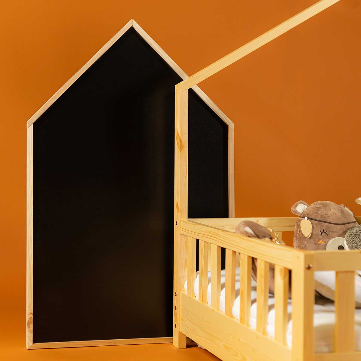 Quadro de ardósia em forma de casa 116cm