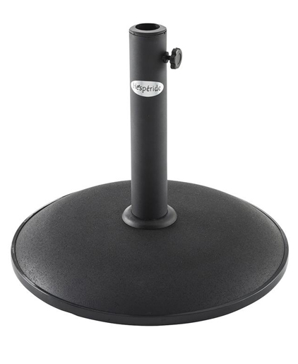Base para guarda-sol preto em betão