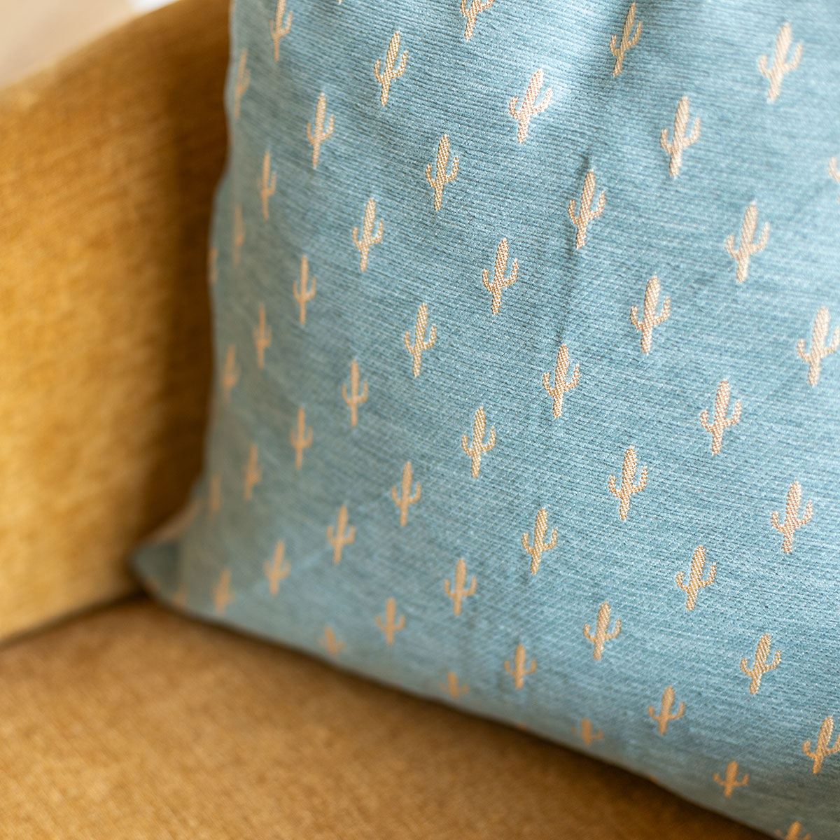 Capa para almofada CHEN azul cacto 40x40cm