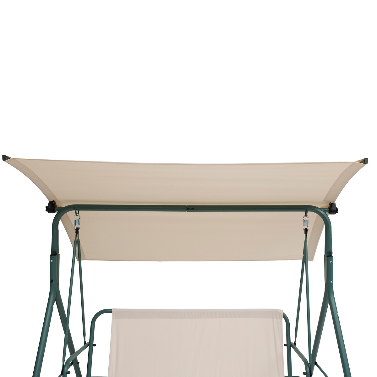 Baloiço em aço bege e verde