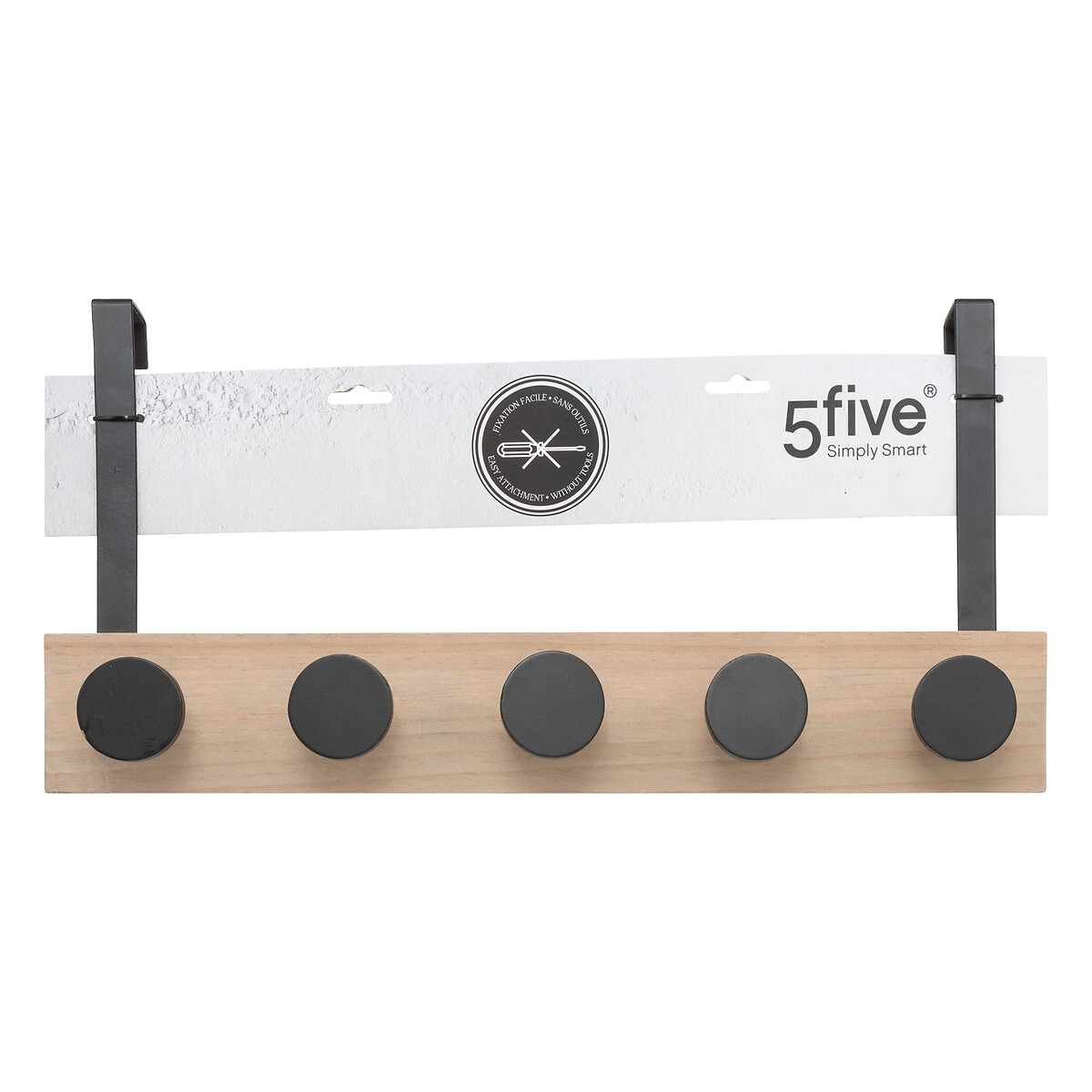 Cabide para porta com 5 ganchos