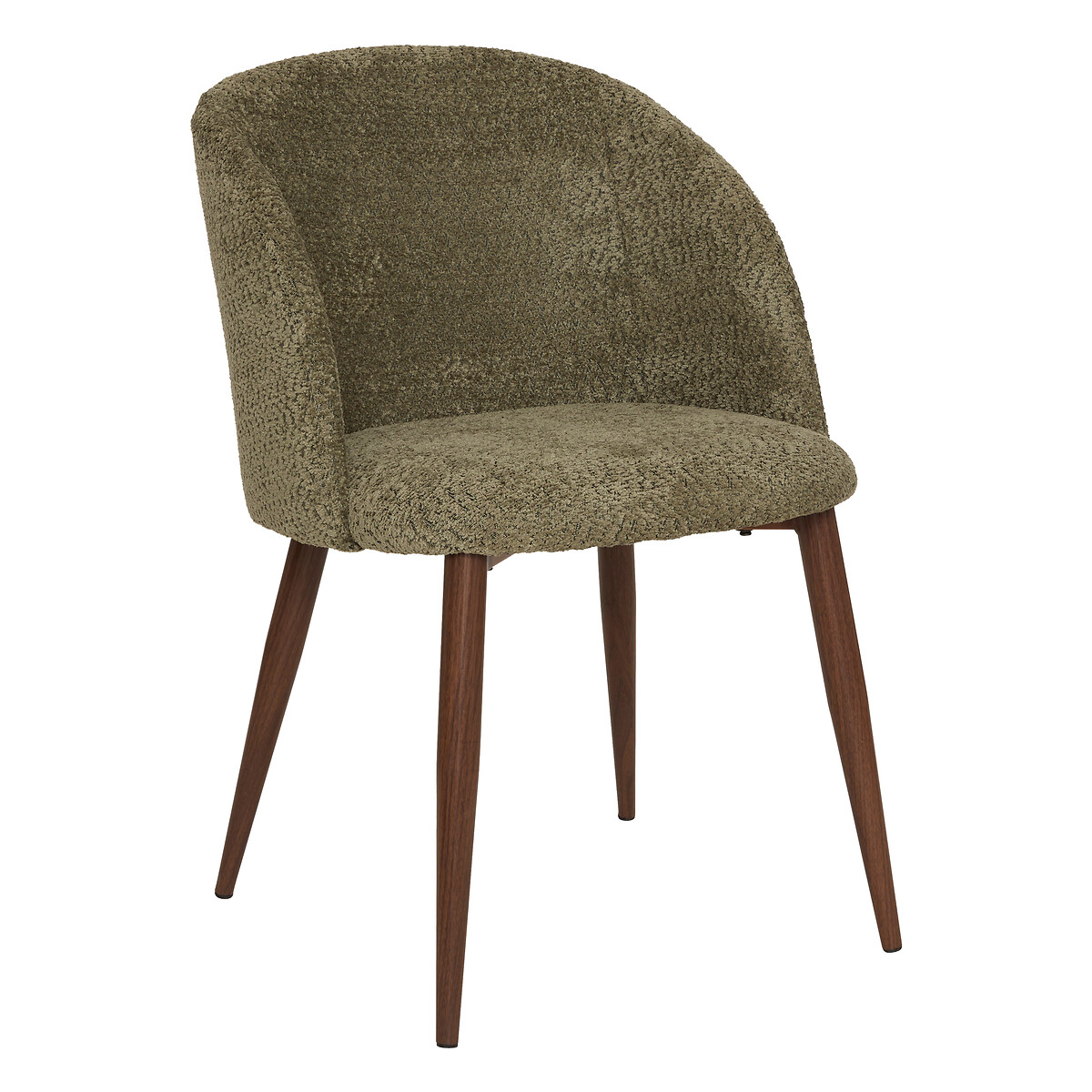 Cadeira CELESTE verde em boucl&eacute; 60x54x80cm