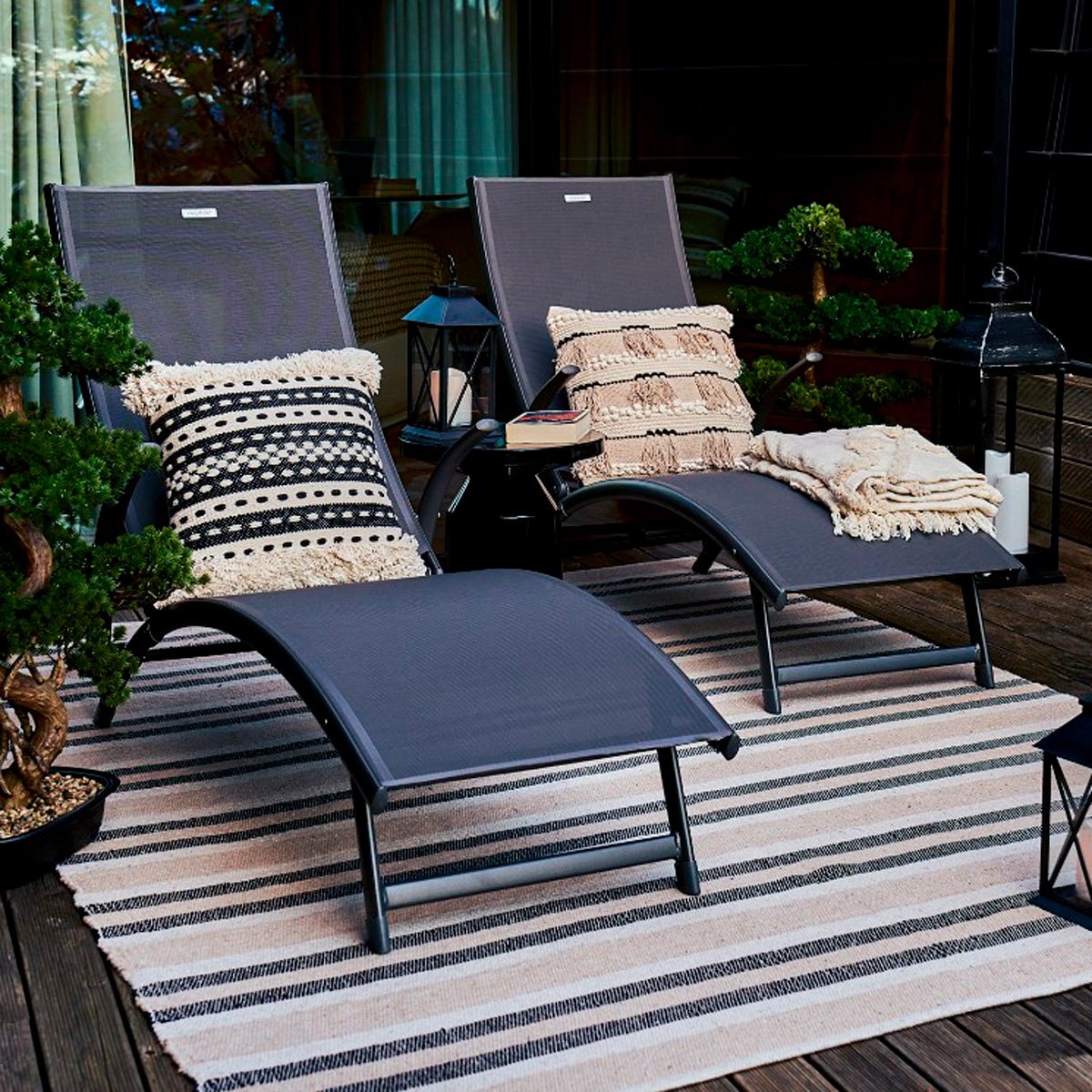 Espregui&ccedil;adeira SAMBA cinza antracite e graphite