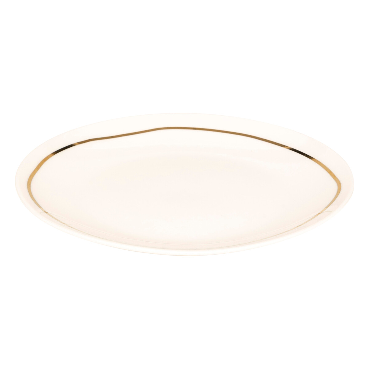 Prato de sobremesa SELENA branco em porcelana 18cm