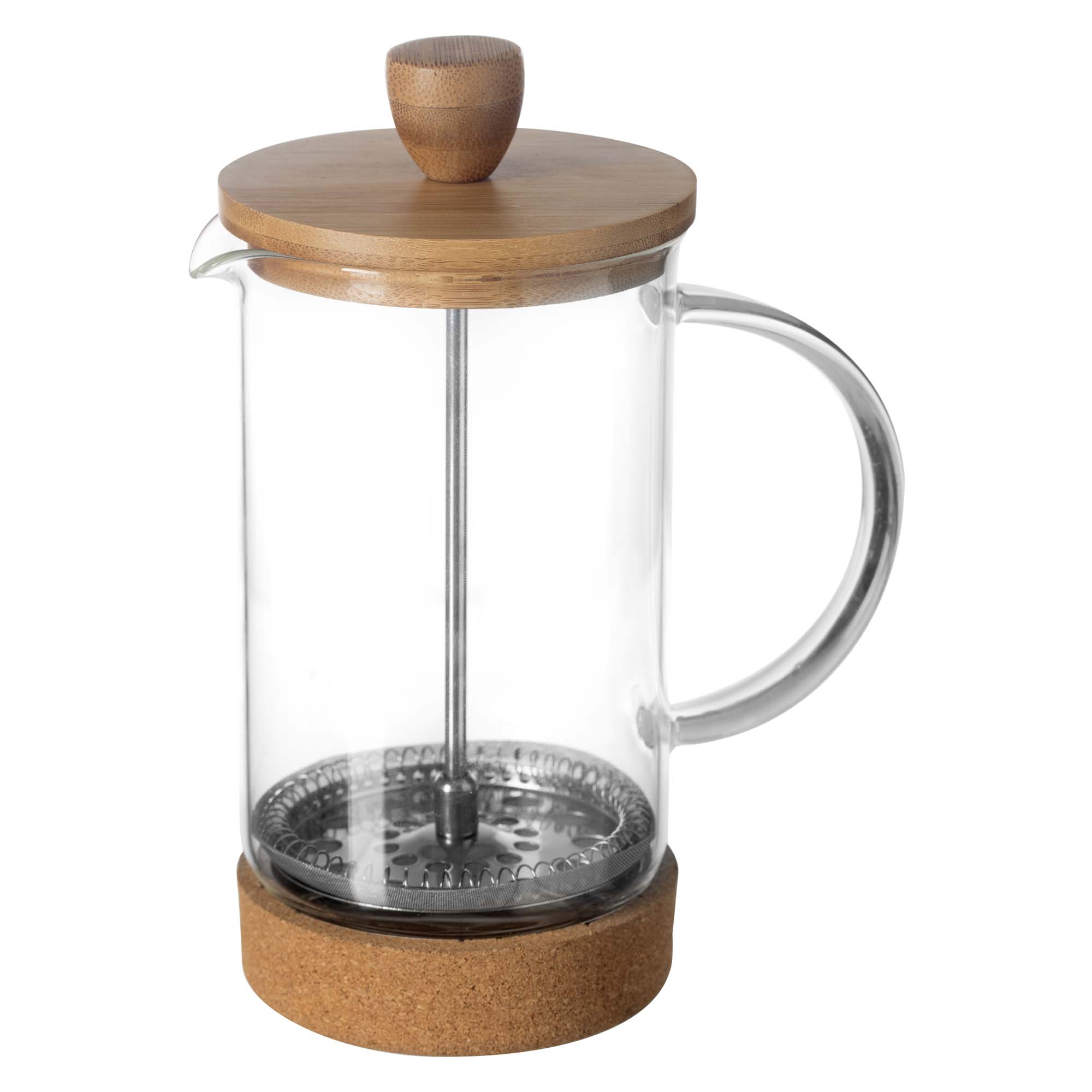 Cafeteira em vidro e bambu 60cl,  Cafeteira em vidro e bambu 60cl