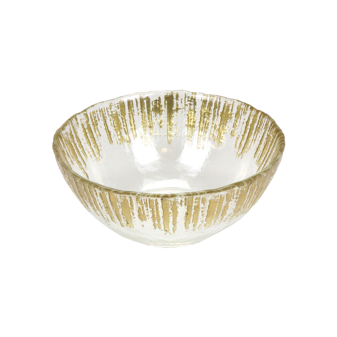 Ta&ccedil;a dourada AURA em vidro