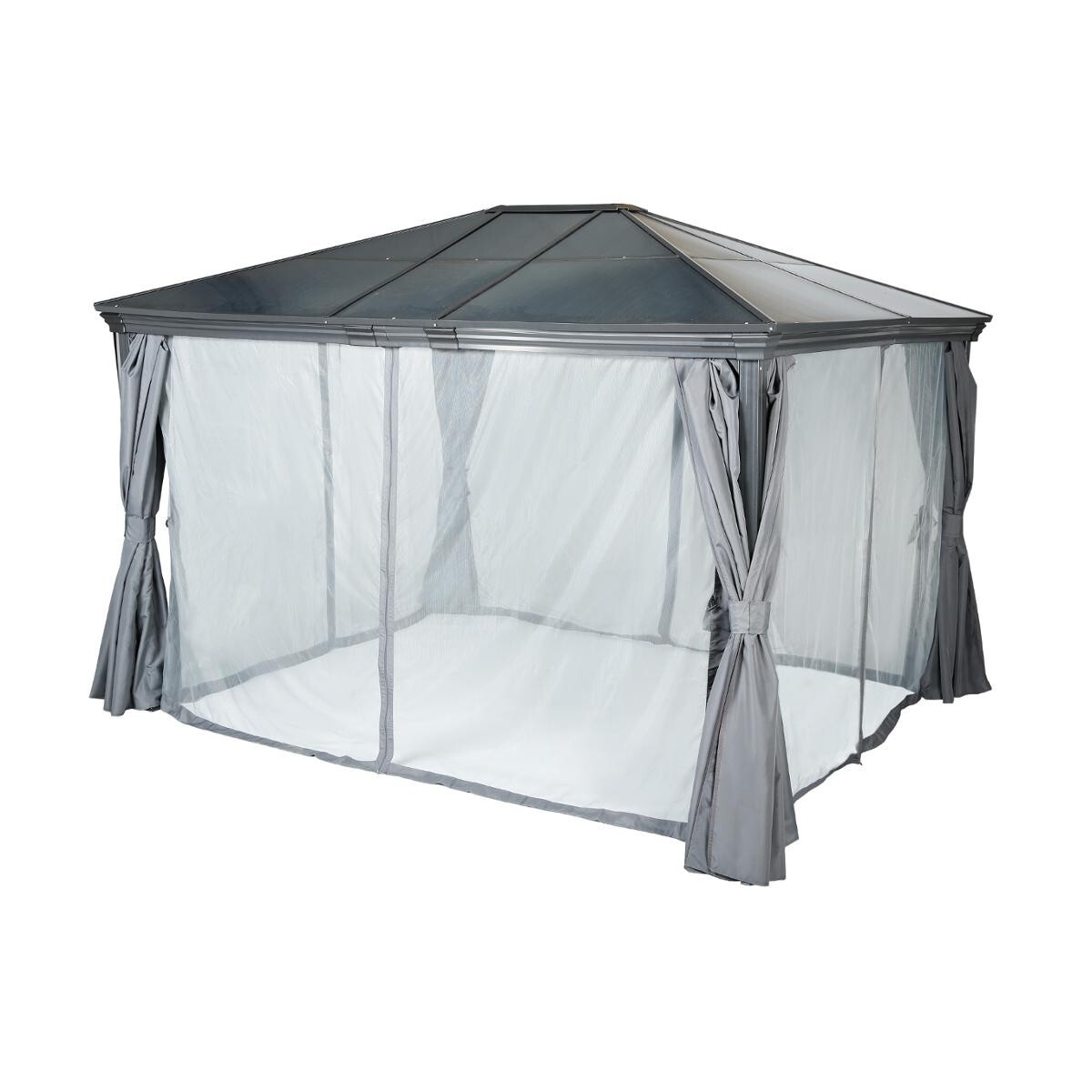 P&eacute;rgola BELIZE cinza graphite 3x3,6m