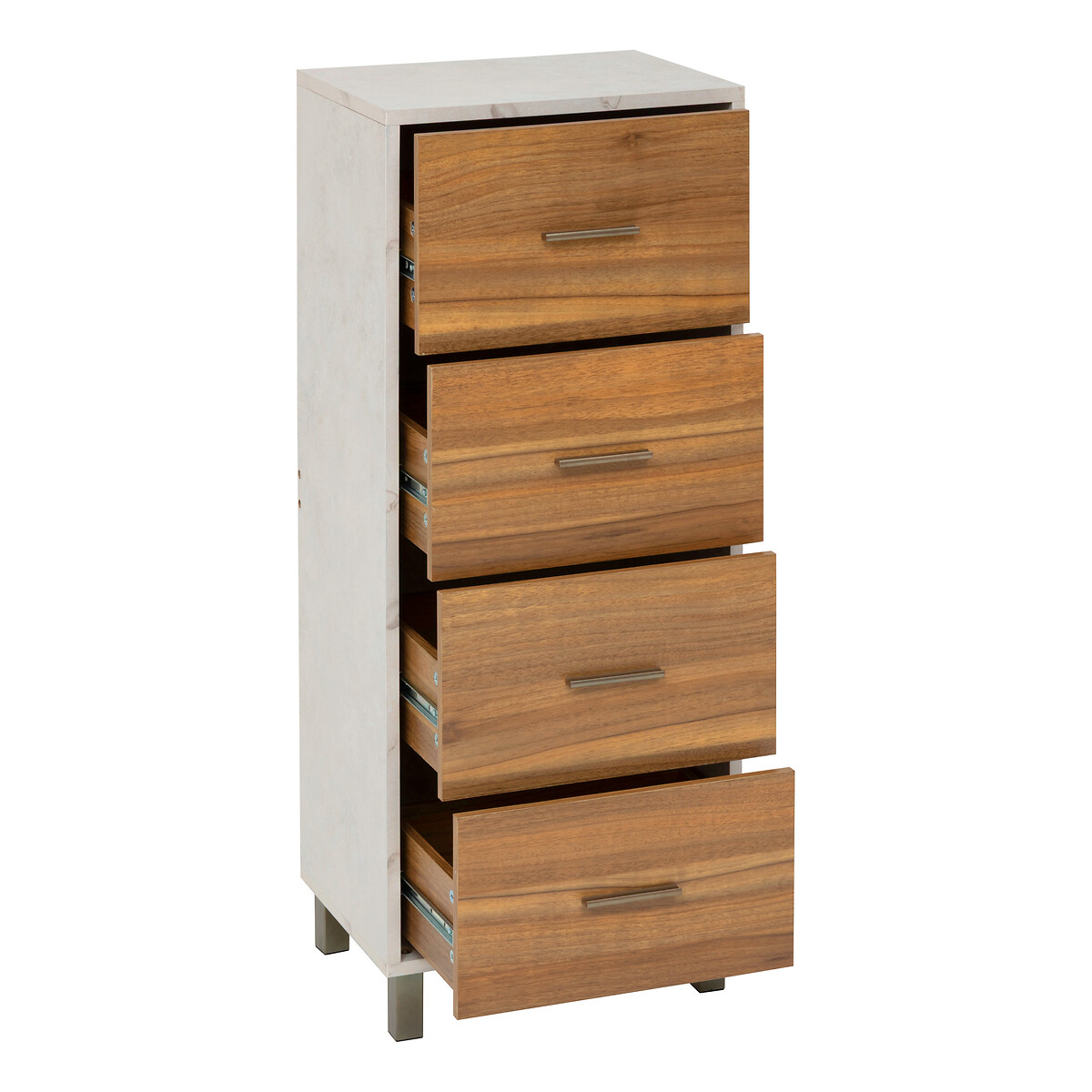 M&oacute;vel com 4 gavetas C&Ocirc;ME castanho