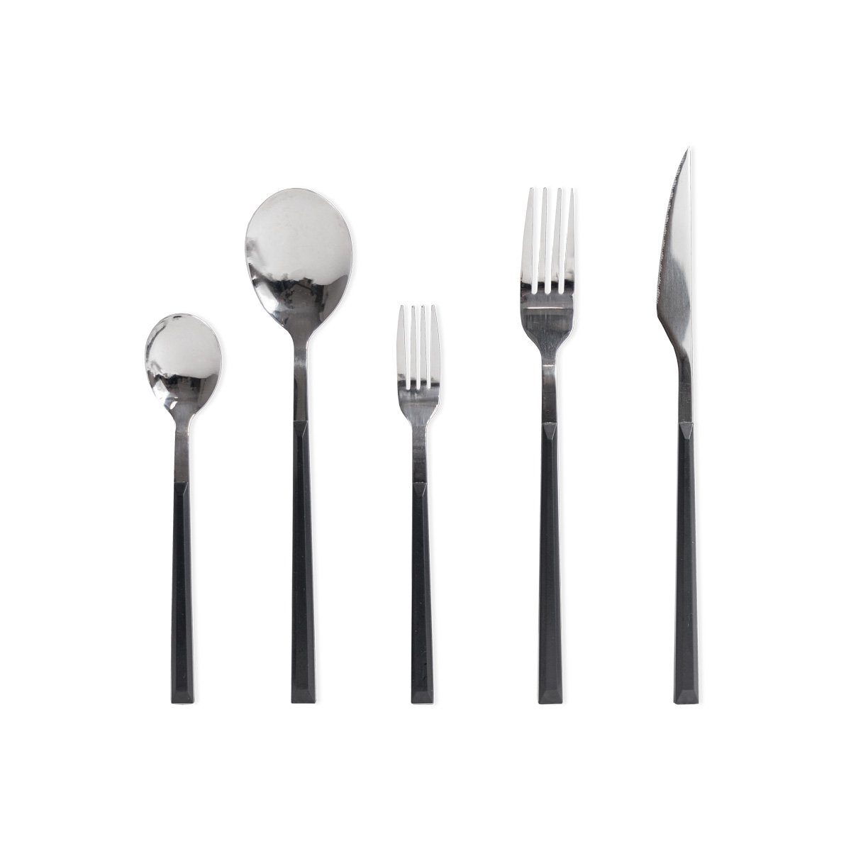 Garfo de sobremesa inox com cabo preto